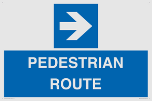 PEDESTRIAN ROUTE - right arrow